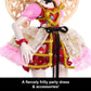 Monster High Scary Sweet Birthday Doll, Cupid Asteria in Pink and Red Party Dress with Themed Accessories Like Invite, Balloon, Gift and More