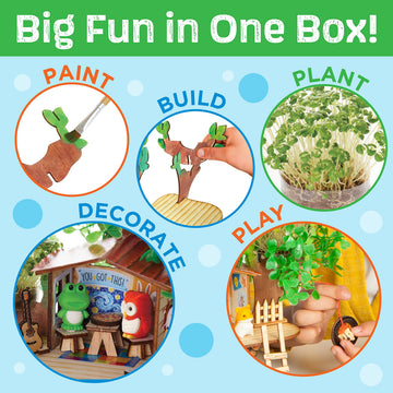 Creativity for Kids Build and Grow Tree House Craft Kit - Treehouse Playset Toy for Boys and Girls, Classic Toys for Kids (Ages 6+)