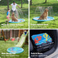 SLOOSH 60" Splash Pad Water Toys - Sprinkler Mat for Toddler Kids Baby Play Water Games Pool Fun, Summer Outdoor Garden Lawn Backyard Party Supplies