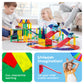 PicassoTiles 6 Piece Magnetic Tiles Race Track Ramp Accessories STEM Building Blocks Toys Magnet Tile Educational Construction Playset Boys Girls
