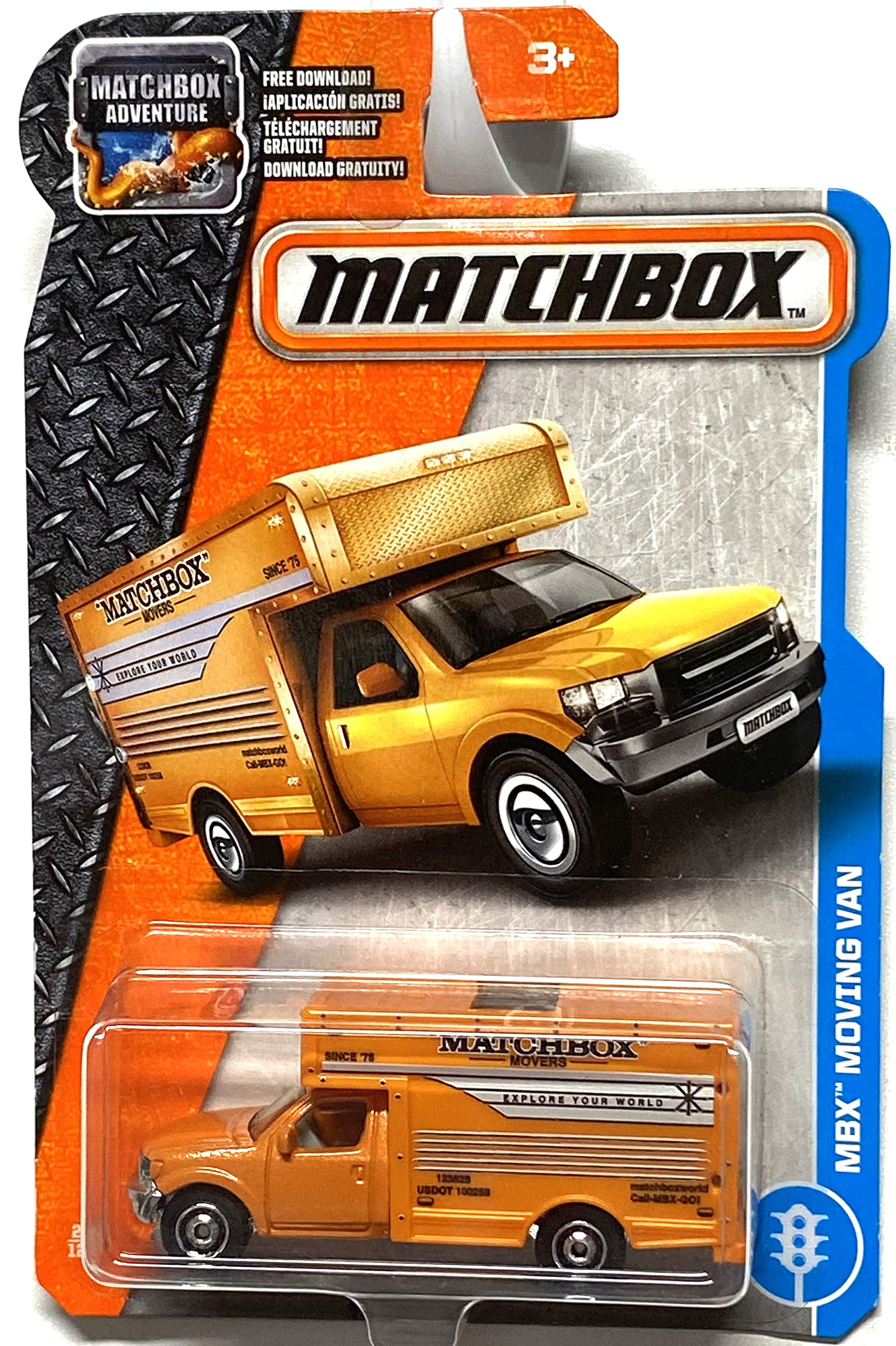 Matchbox 2017 MBX Adventure City Moving Van 28/125, Orange
