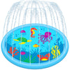 SLOOSH 60" Splash Pad Water Toys - Sprinkler Mat for Toddler Kids Baby Play Water Games Pool Fun, Summer Outdoor Garden Lawn Backyard Party Supplies