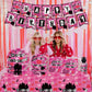 Pink Girls Birthday Party Set Pink High School Queen Theme Burn Book Popular Girl Birthday Decorations Party Decorations Hot Girls Banner Plates