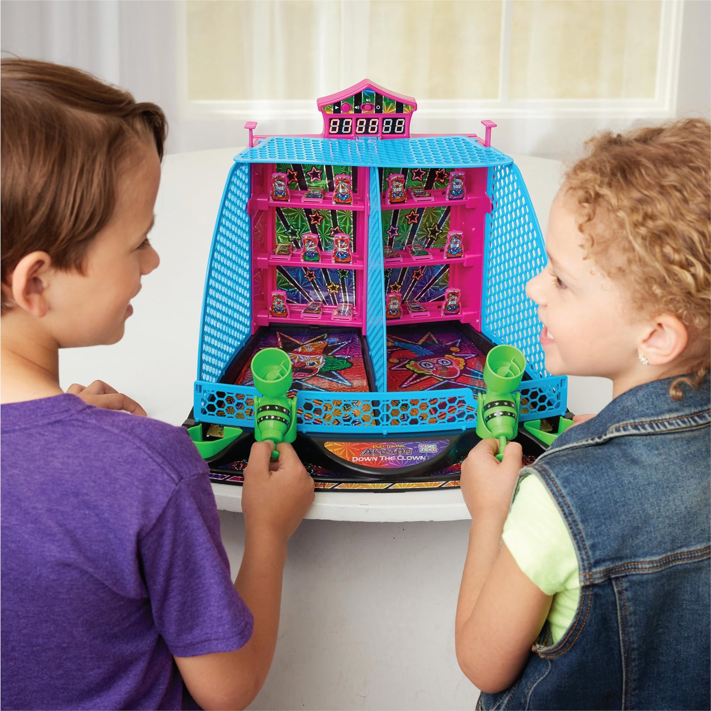 Kidoozie - Electronic Arcade Down The Clown - Electronic Tabletop Arcade Game for Kids, Lights and Sounds Family Skill Toy, Ages 4+