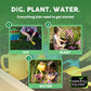 Kids Garden Tool Set with Trowel, Shovel, Rake, Watering Can & Tote Bag Kit