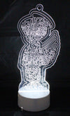 6 LED Multi Color Guardian Angel Wings Boy Girl Stand Laser Cutout Wooden Baptism Centerpiece First Communion Quinceañera Children Kids Party Favors