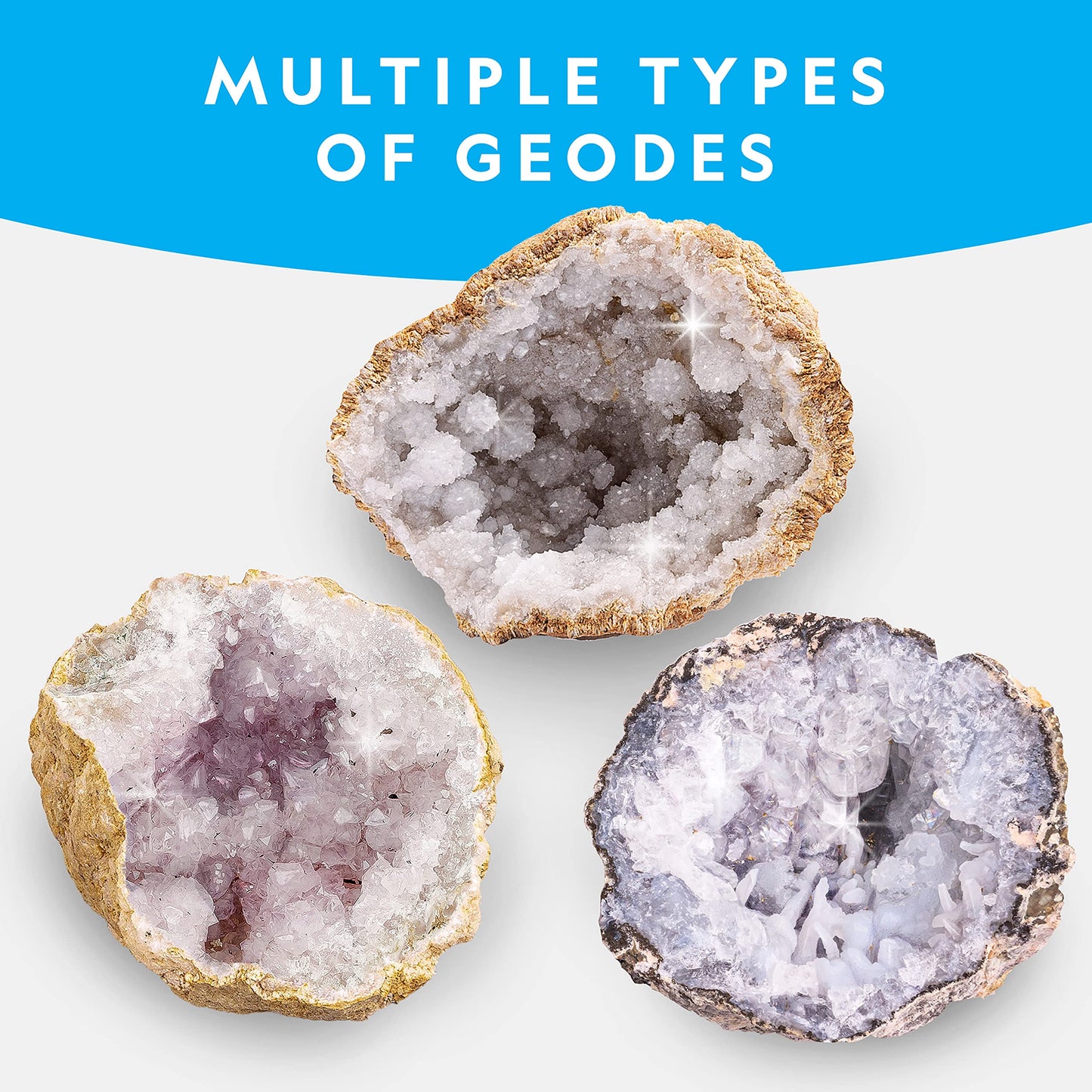 National Geographic Break Open 5 Jumbo Geodes Earth Science Kit for Kids