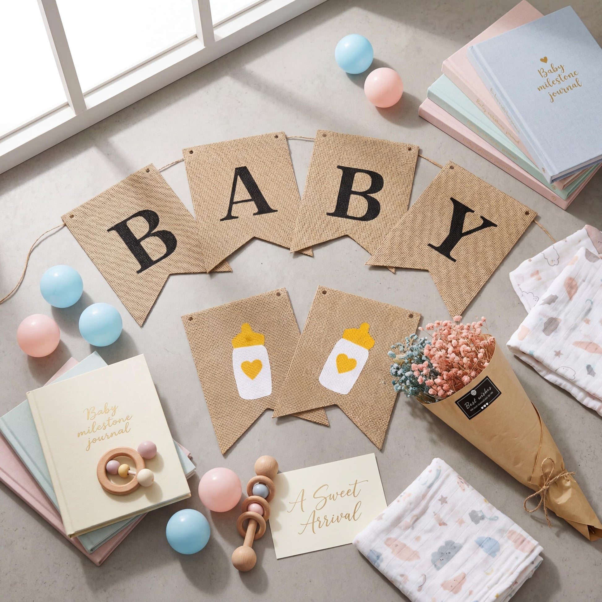 Boao A Baby Is Brewing Banner, Diaper Party Decoration, Coffee Themed Baby Shower Banner for Gender Reveal Celebration Brown Decoration Party