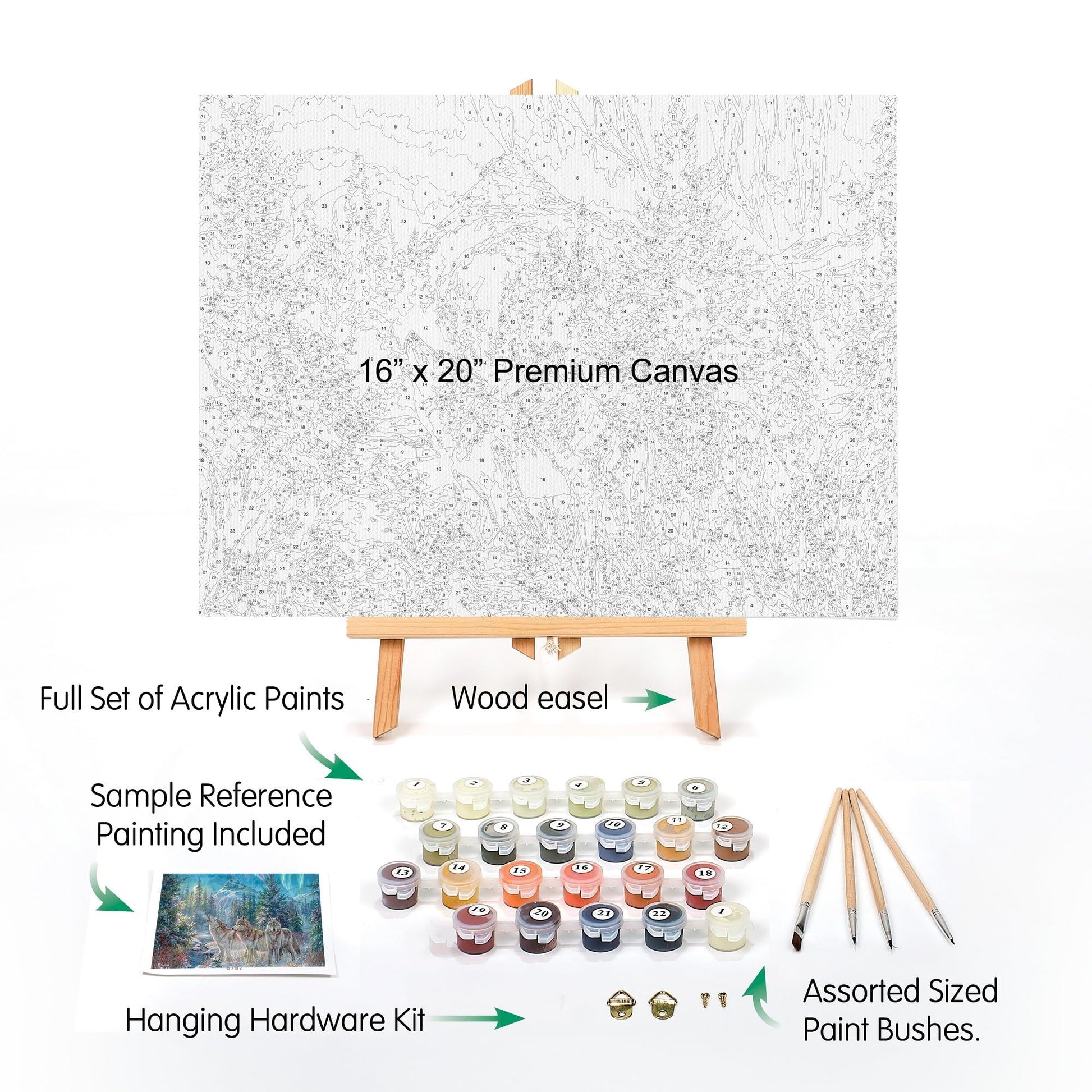 Ledgebay DIY Paint by Numbers Kit for Adults Framed Canvas Beginner to Advanced Paint by Numbers Kit Kits Include Acrylic Paint Set Brushes Tabletop