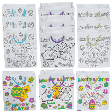 Color Your Own Easter Gift Bags - Crafts for Kids and Fun Home Activities