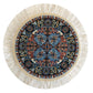 Set of 4 Round Dollhouse Rugs - Miniature Carpet Accessories for Doll Houses, 5 Inch Diameter Floor Décor, Oriental Style