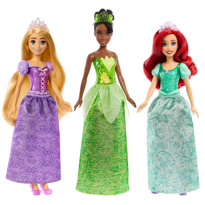 Mattel Disney Princess Fashion Doll Gift Set with 3 Dolls in Sparkling Clothing and Accessories, Inspired by Mattel Disney Movies