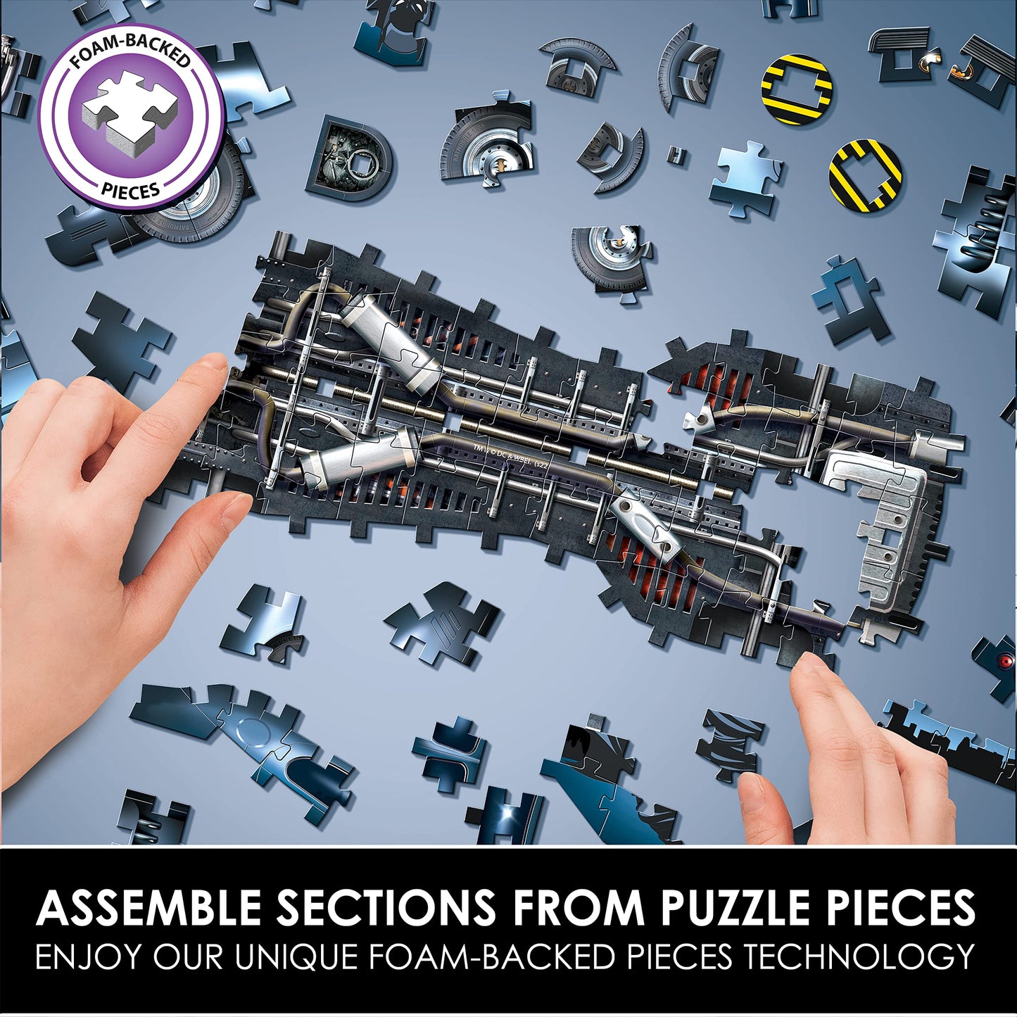 Wrebbit3D Batman 3D Puzzle Model of Batmobile | 255 Jigsaw Puzzle Pieces| Build the Iconic Superhero's Car and Explore Gotham City
