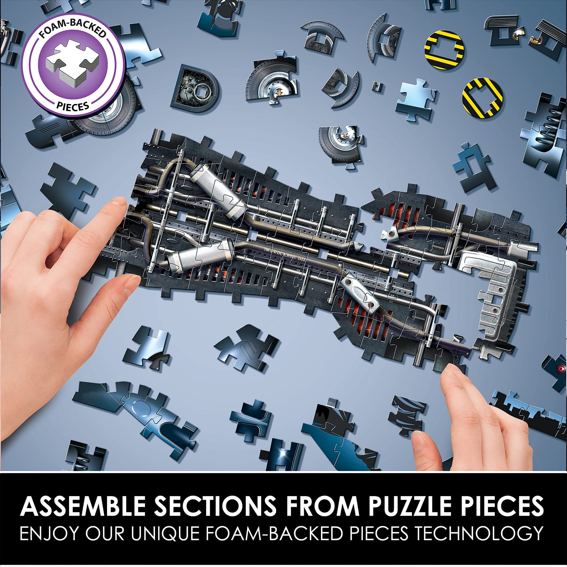Wrebbit3D Batman 3D Puzzle Model of Batmobile | 255 Jigsaw Puzzle Pieces| Build the Iconic Superhero's Car and Explore Gotham City