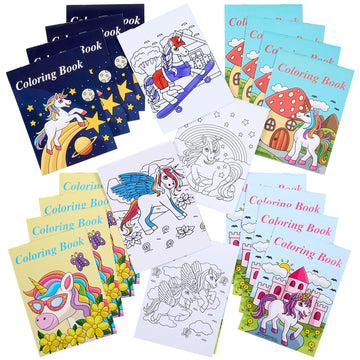 Playbees Unicorn Coloring Books - 20 Pack - Kids Princess Party Favors Boys & Girls, Educational Art Gifts, and Creative Learning Tools for Kids Ages