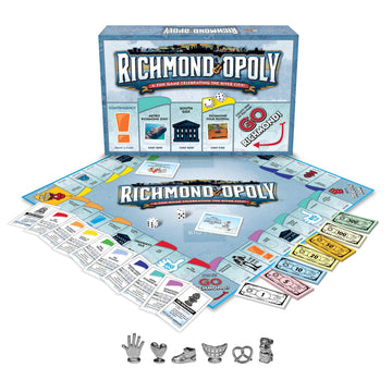 Late for The Sky Richmond-Opoly City Board Game - Family Strategy Fun, Virginia Theme, Ages 8+, 2-6 Players, Classic or 1-Hour Play, Ideal Gift