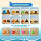 4E's Novelty Beach Toys for Kids with Bag (17 Pcs Set) Castle Beach Bucket with Shovels & Molds Kit - Sand Toys Set for Toddlers with Mesh Beach Bag