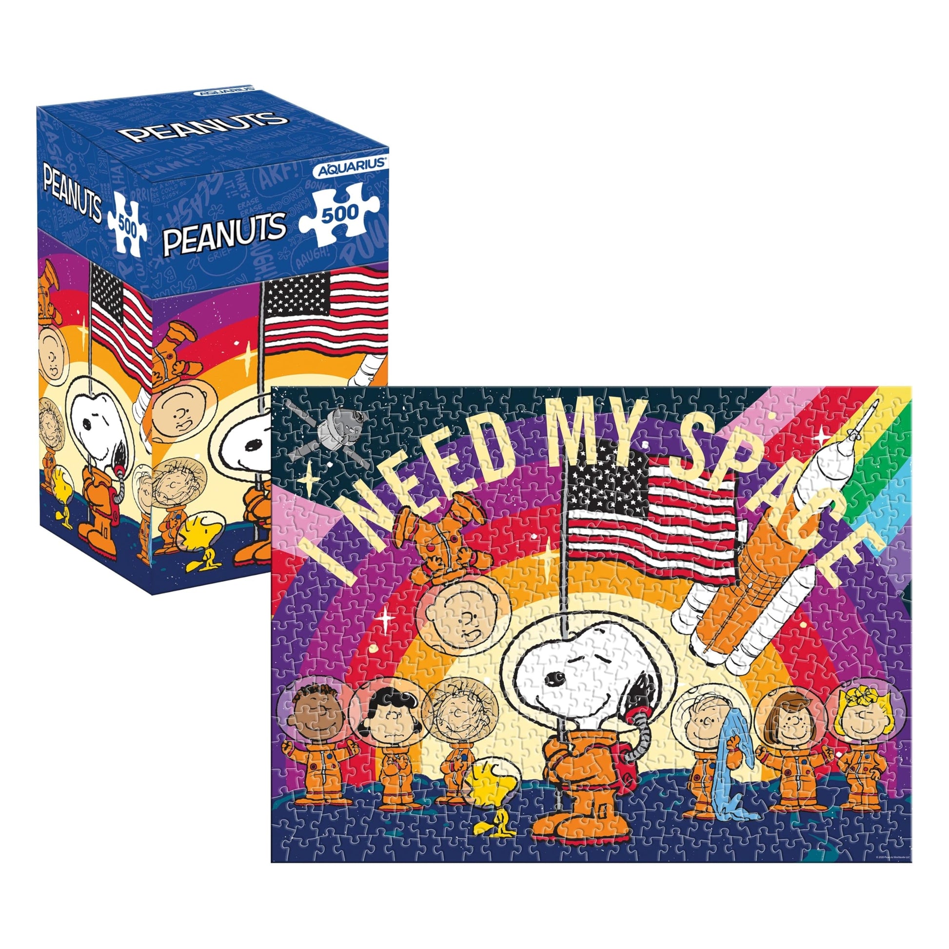 AQUARIUS Peanuts Cast Artemis Space Moon Mission 500 Piece Jigsaw Puzzle