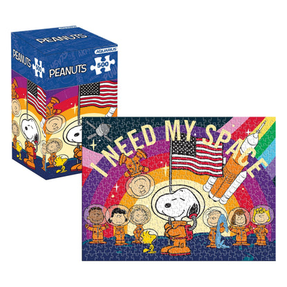 AQUARIUS Peanuts Cast Artemis Space Moon Mission 500 Piece Jigsaw Puzzle