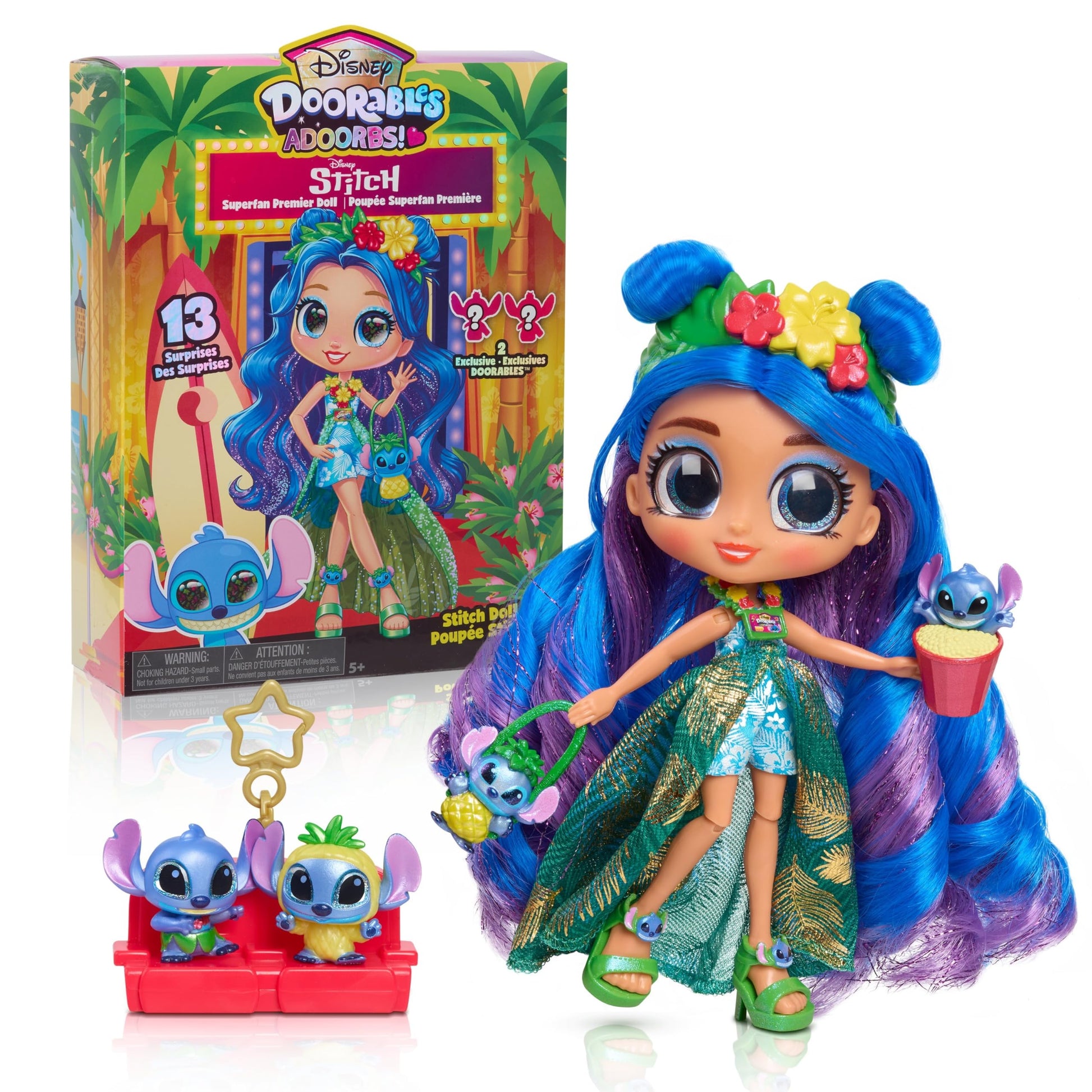 Disney Doorables ADOORBS Deluxe Stitch Superfan Doll, 2 Exclusive Figures
