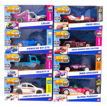 Hot Wheels 1/43 Scale Retrofriction Vehicle, High Performance Collectible Vehicle, with Rolomatic Engine or Door, Boot or Hood that Opens, Models May