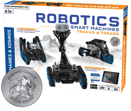 Thames & Kosmos | Robotics Smart Machines: Tracks & Treads | for Kids 8+ | STEM Kit Builds 8 Robots | Color Manual to Help with Assembly | Requires