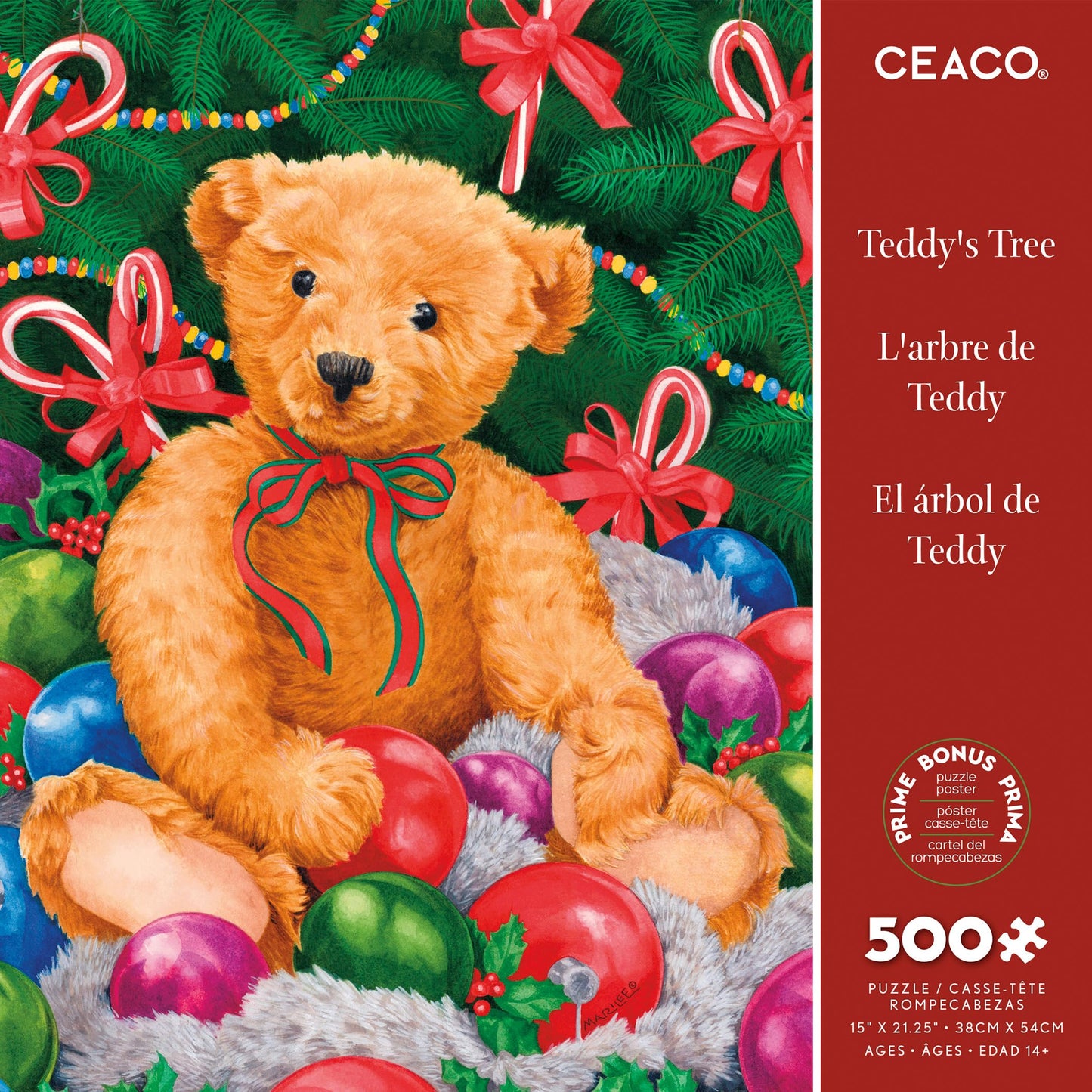 Ceaco - Teddy's Tree - Christmas - 500 Piece Jigsaw Puzzle for Adults