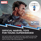 World Tech Toys Marvel Captain America Big Head Helicopter Toy - Motion Sensored Flying Toy for Kids - Marvel Licensed - Kids 6+