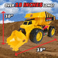 Maxx Action 19'’ 2-N-1 Motorized Dig Rig - Excavator and Dump Truck Toy with Joystick Control for Toddlers | Gift for Kids 3+ | Lights, Sounds