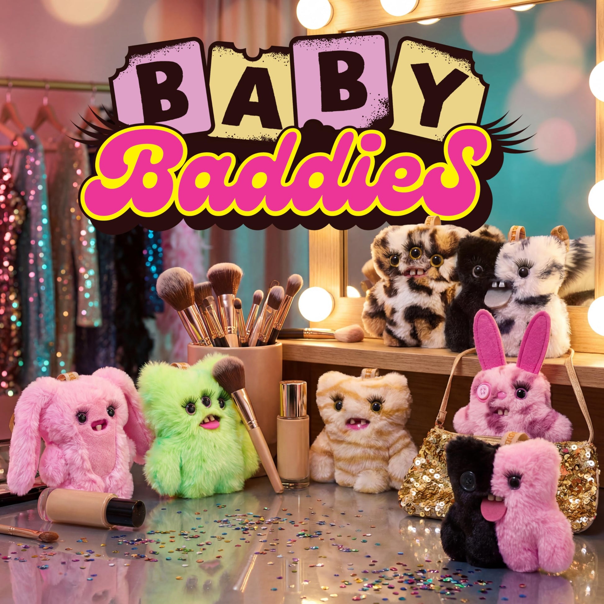 Fuggler Baby Baddies Fugg 5 Inch Plush Collectible Toy (6 Pack) by ZURU Featuring Funny Ugly Monster Design with Fierce Attitude, Bold Details,