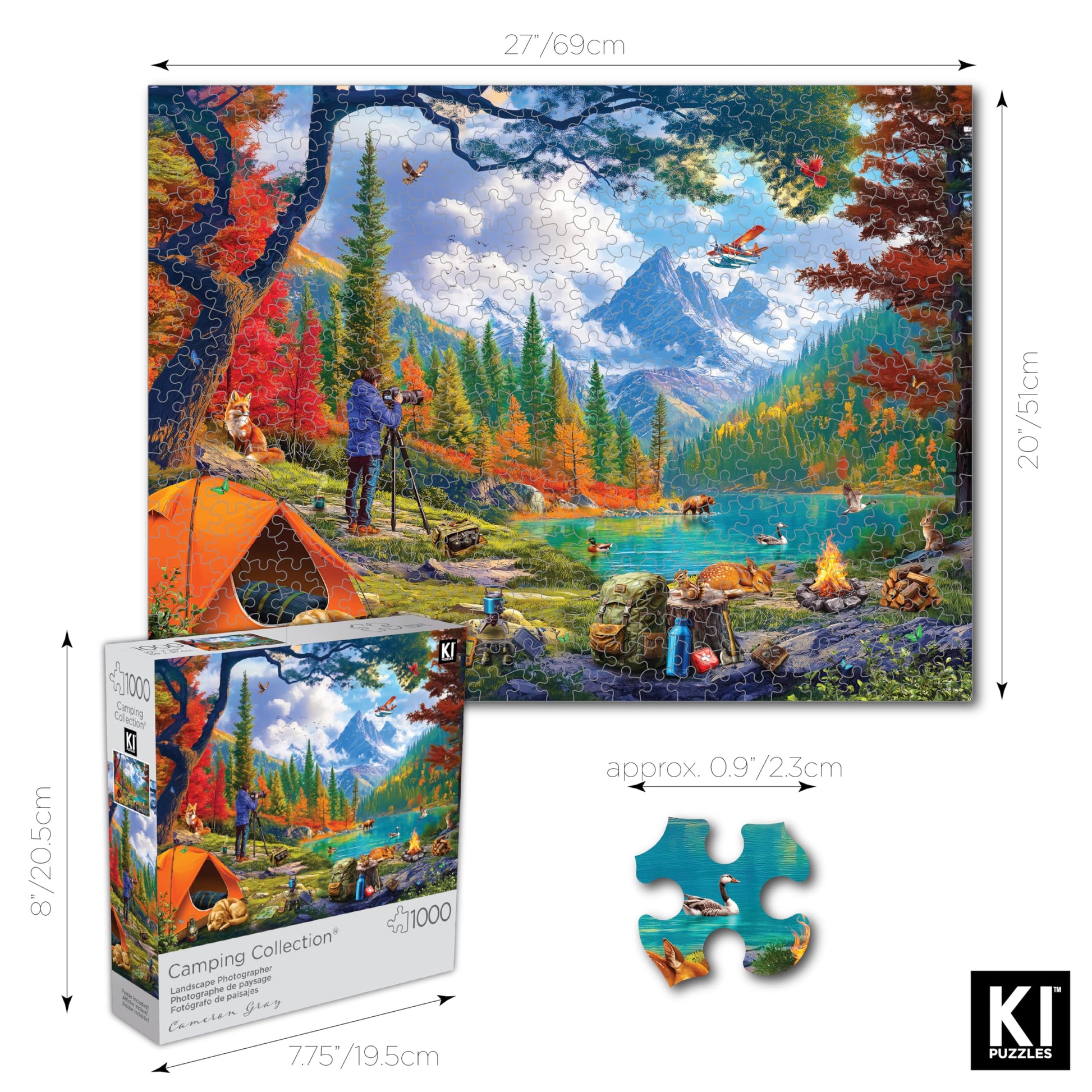 1000 Piece Puzzle for Adults Cameron Gray Landscape Photographer Colorful Camping Jigsaw 27x20