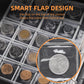 Fireproof Coin Collection Album for Collectors, 300 Pockets Coins Collecting Album & 36 Sleeves Money Storage Case for Coin Currency Collection