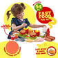 Kiddzery Food Truck Play Tent - 54 Pc. Food Set Pop Up Playhouse - Pretend Play Toys for Toddlers - Ball Pit Playset - Indoor & Outdoor Toy Tents