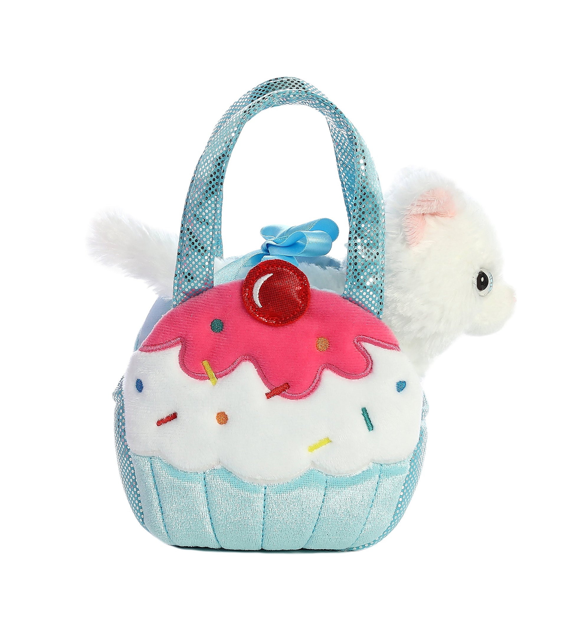 Aurora® Fashionable Fancy Pals™ Sweets Kitty Stuffed Animal - Plush with Stylish Purse for Dress Up Fun - Perfect for Kids 3+ Years, Costumes,