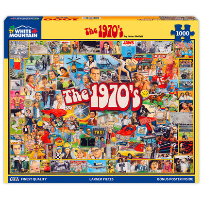 White Mountain 1000 Piece Jigsaw Puzzle Seventies Nostalgia, The 1970's
