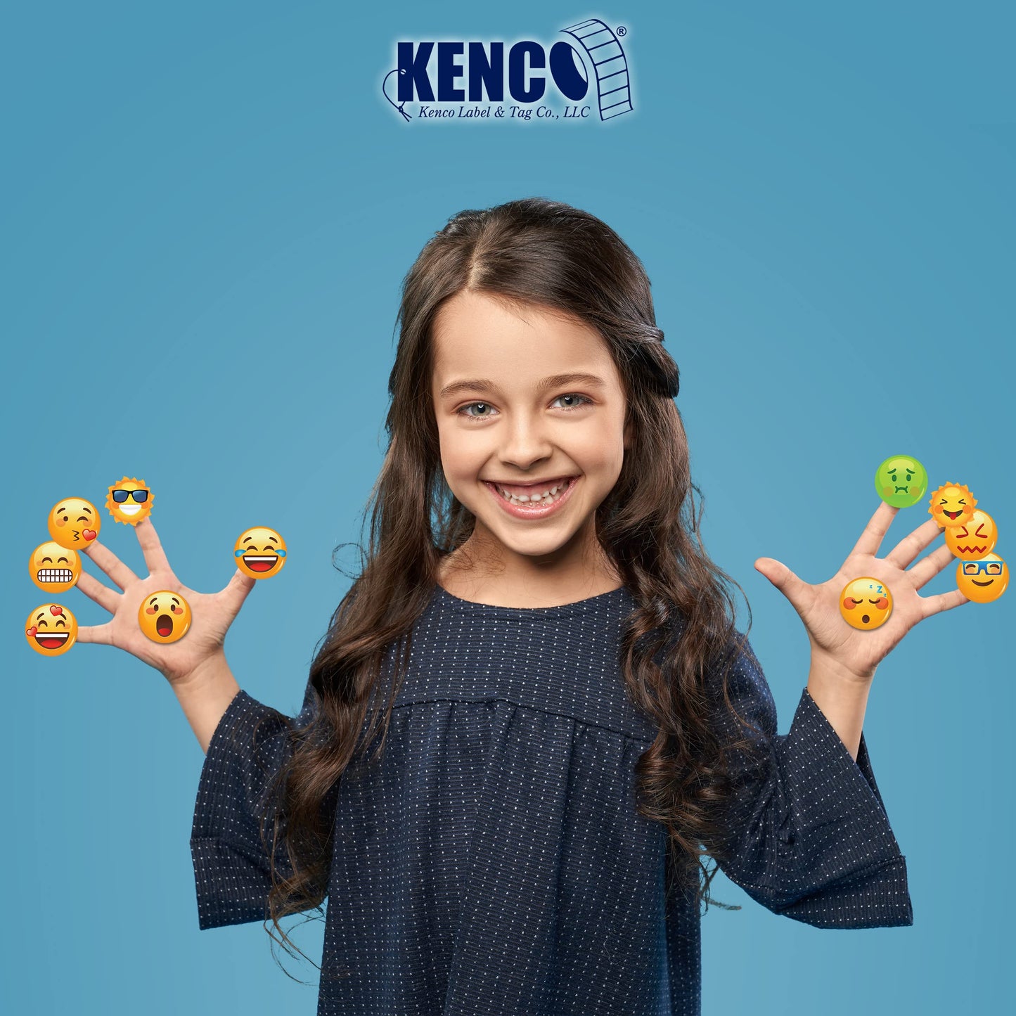 Emoticon Stickers for Kids - 2" Circles Shiny Silver - Smile Stickers for School and Home, Rewards, Parties, and More. Made in The USA by Kenco (2)