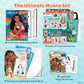 Disney Moana 2 Coloring Book Bundle for Kids - 4-Pack Princess Activity Set with Jumbo Coloring Book, Trace and Learn, 1200+ Stickers, and Mess-Free