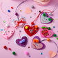 JOYIN Valentines Day 264 Pcs DIY Heart Felt Craft Set, Felt & Glitter Hearts & Wooden Beads & Plastic Eyes & Colorful Paper Ropes for Valentine's Day