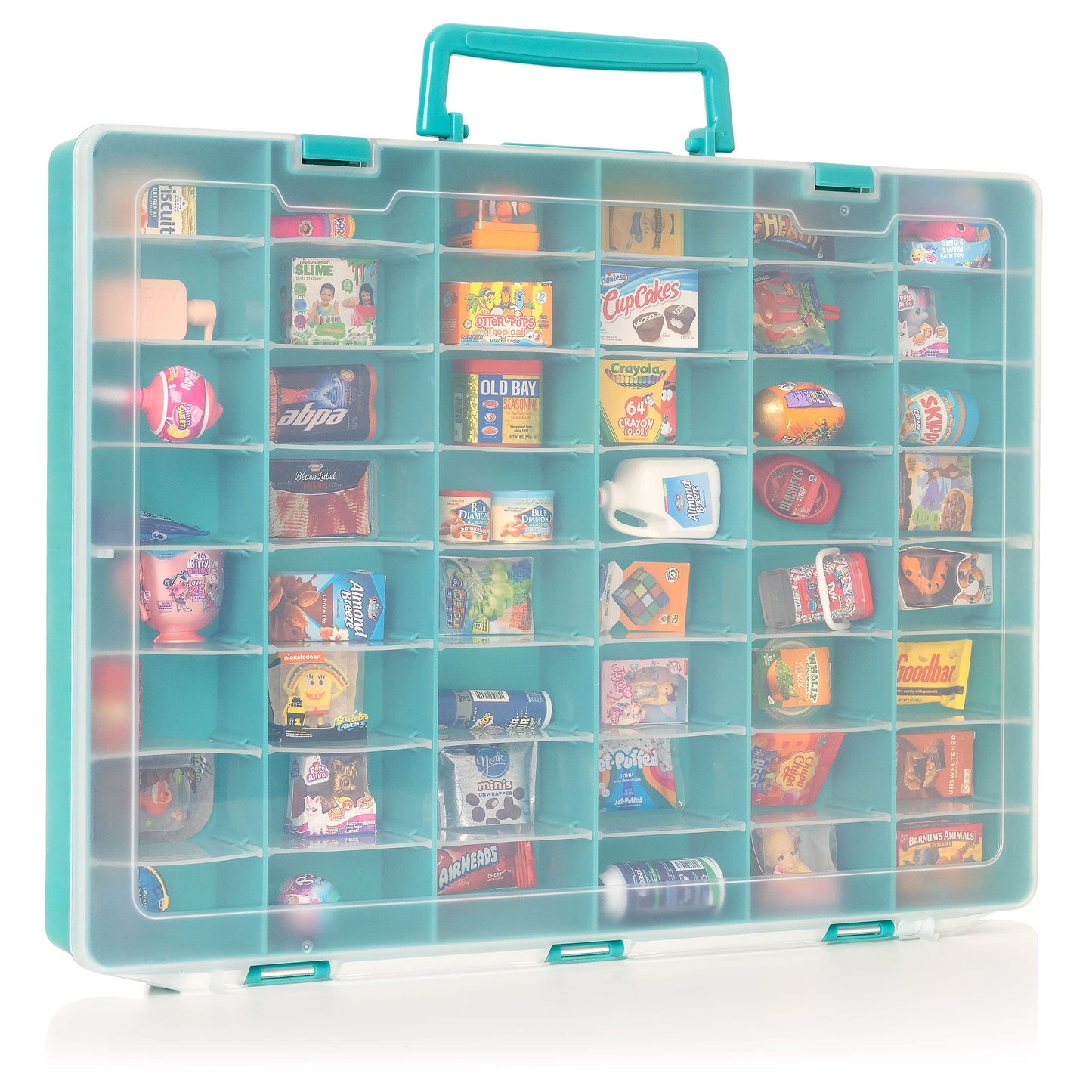 MYMOON HOME Plastic Toy Storage Case Compatible with Mini Brands Collector Toys, Shopkins, Real Littles, and LOL Surprise Series 1, 2, 3, 4