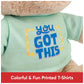 GUND Sustainably Soft “You Got This” 12" Bear with Green T-Shirt, Ages 0+