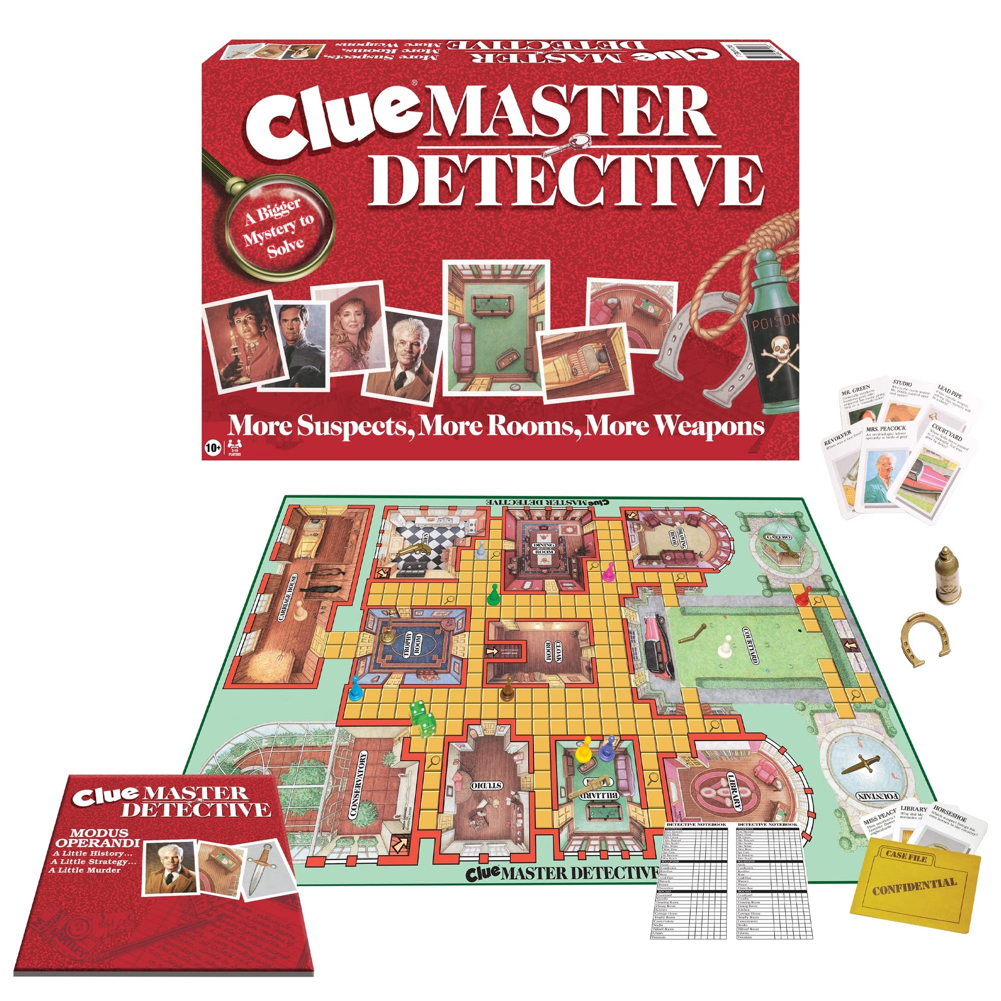 Clue Master Detective, Largest Clue Game Ever, by Winning Moves Games USA