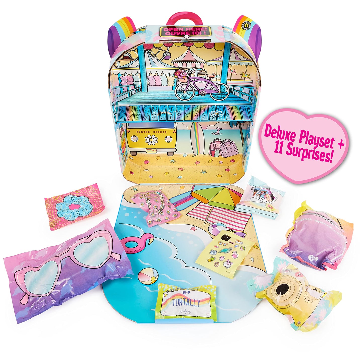 B Pack, Deluxe Reina Reef Collectible Doll and Playset with 11 Surprises, 3.5-inch, Kids Toys for Girls Ages 5 and Up