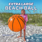Large Beach Ball for Kids - Best Pool Basketball Giant Beach Ball - Easy Blow Up Big Inflatable Beachball - Fun Pool Toys & Kid Party Favor Gifts
