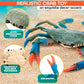 Blue Crab Toys for Kids - Realistic Plastic Crab Figure, 6.6 x 5.3 Lifelike Ocean Animal for Bath Play, Coastal Displays, Marine Life Lessons, Party