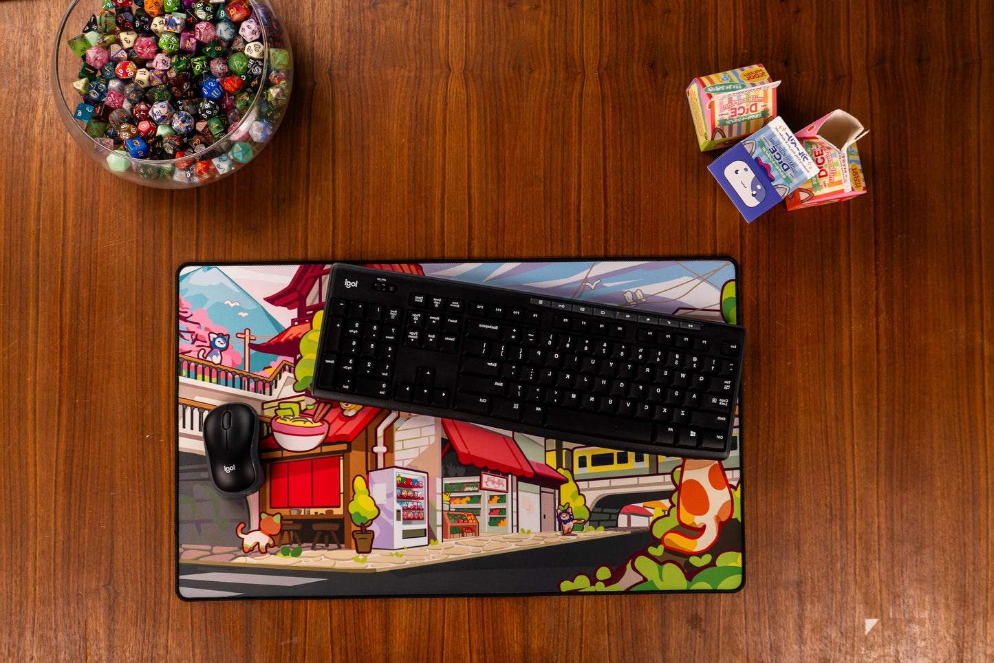 1985 Games Milk Carton Cat Playmat - Premium Non-Slip Tabletop Gaming Mat for MTG, DND & Card Games