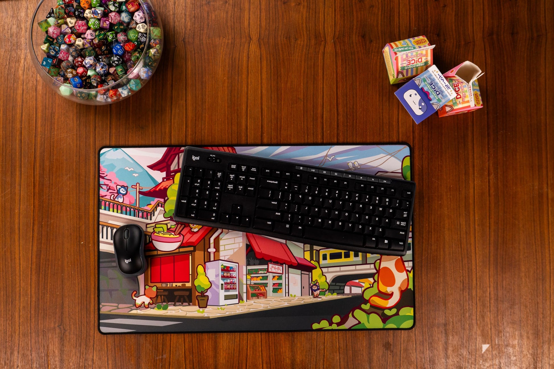 1985 Games Milk Carton Cat Playmat - Premium Non-Slip Tabletop Gaming Mat for MTG, DND & Card Games