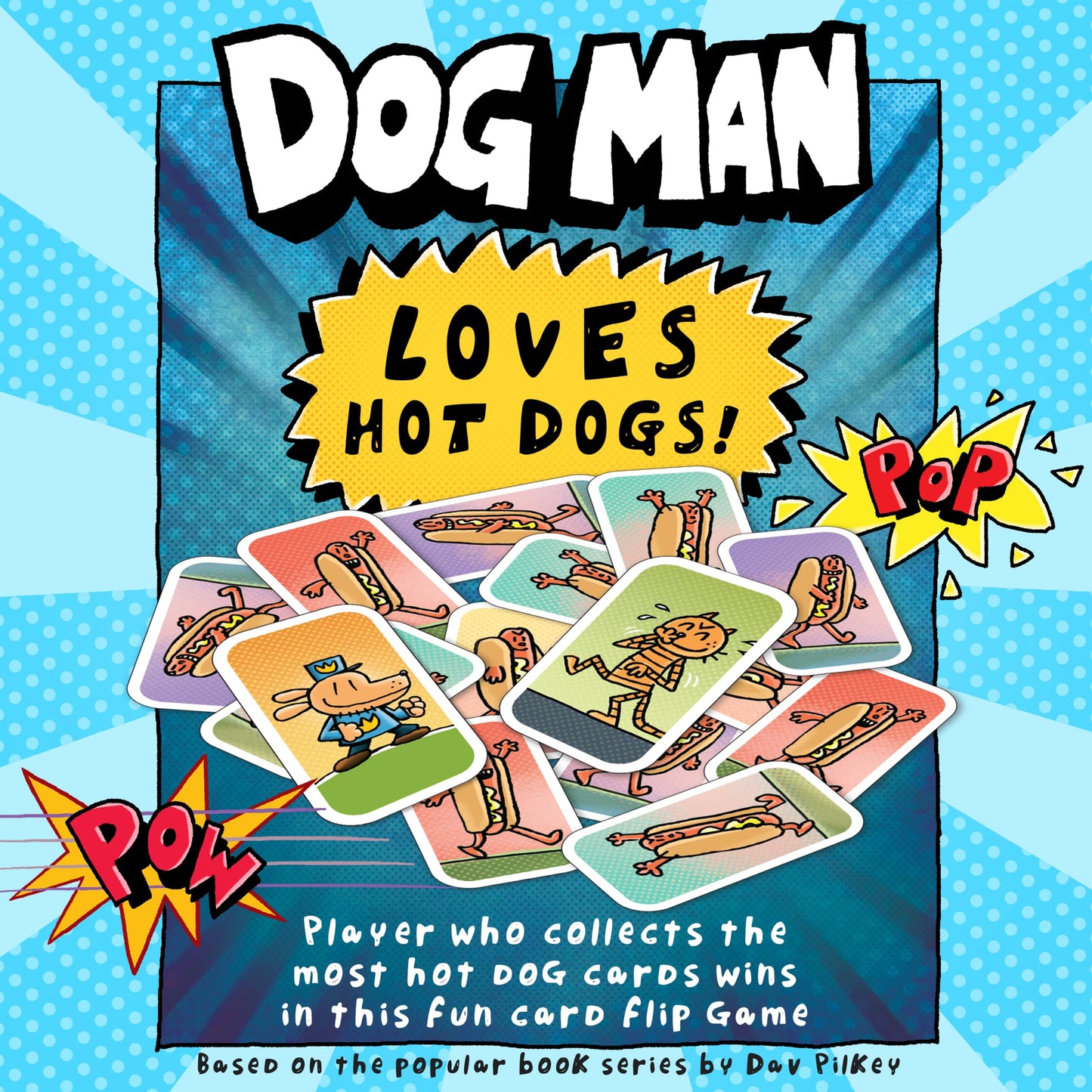 University Games Dog Man Hot Dog Card Game in a Tin , The Fast and Frenzied Collection Game for Kids Featuring Art from the Dog Man Books by Dav