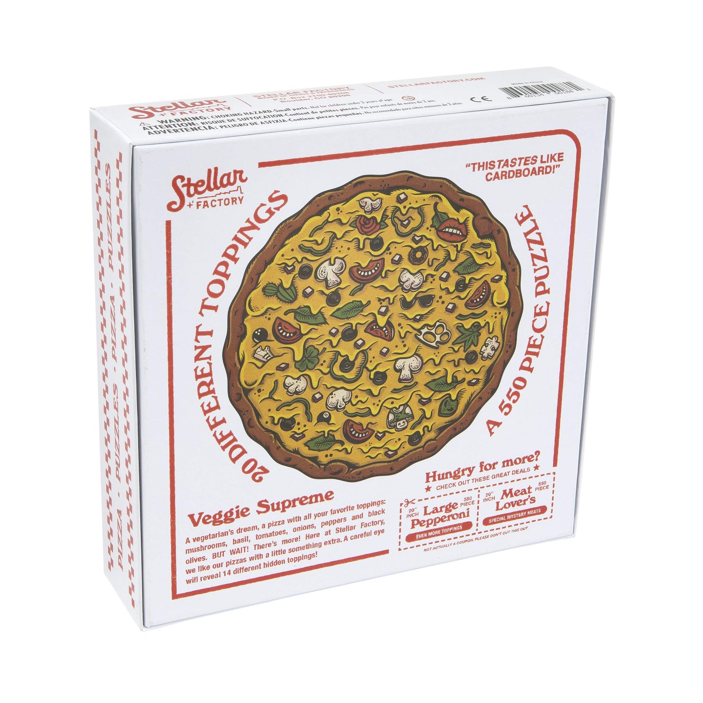 Stellar Factory Pizza Puzzles Veggie Supreme, 550-Piece Puzzle, 20"
