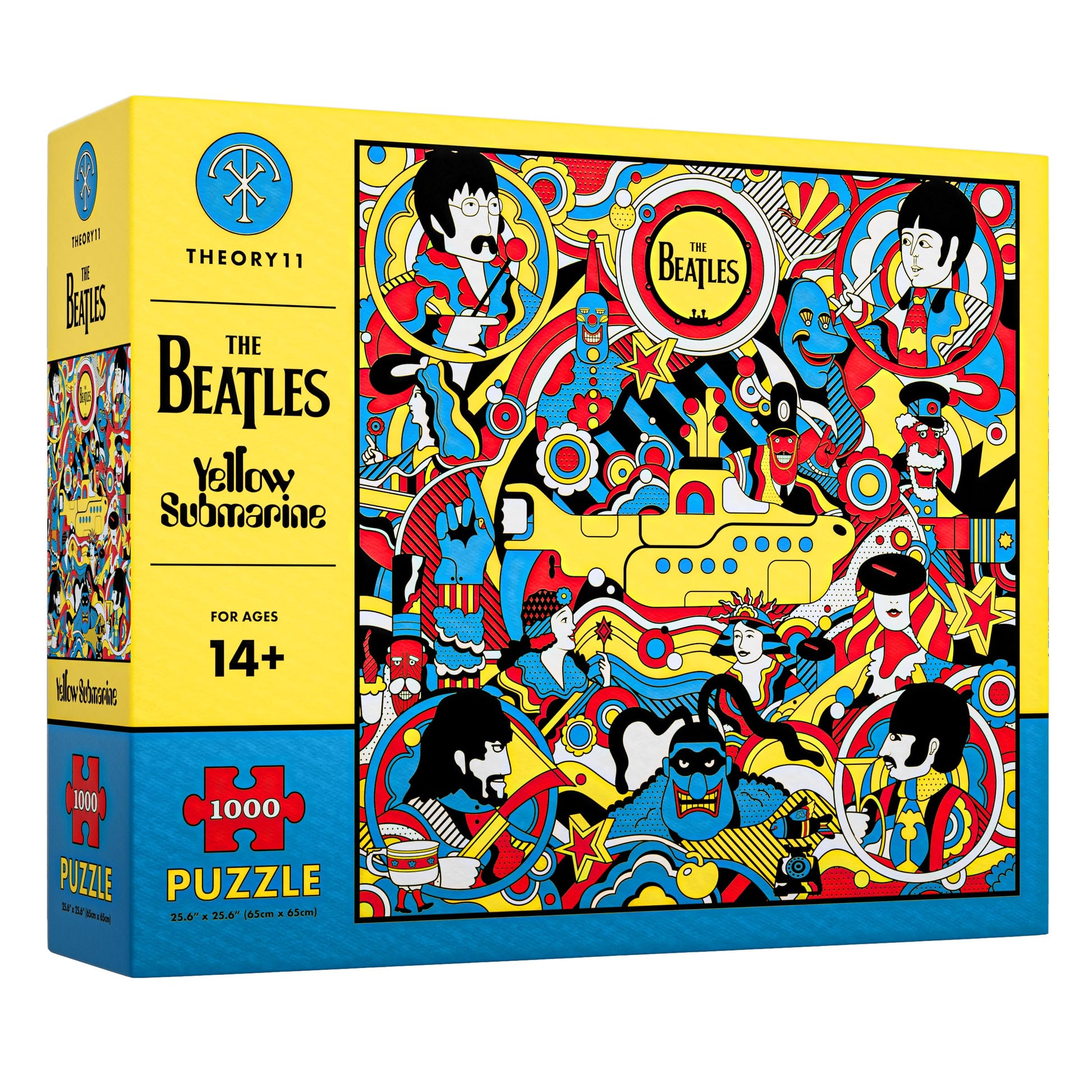 theory11 Beatles Yellow Submarine 1000 Piece Jigsaw Puzzle | Officially Licensed Beatles Merchandise | Premium Collector's Edition | Inspired by 1968