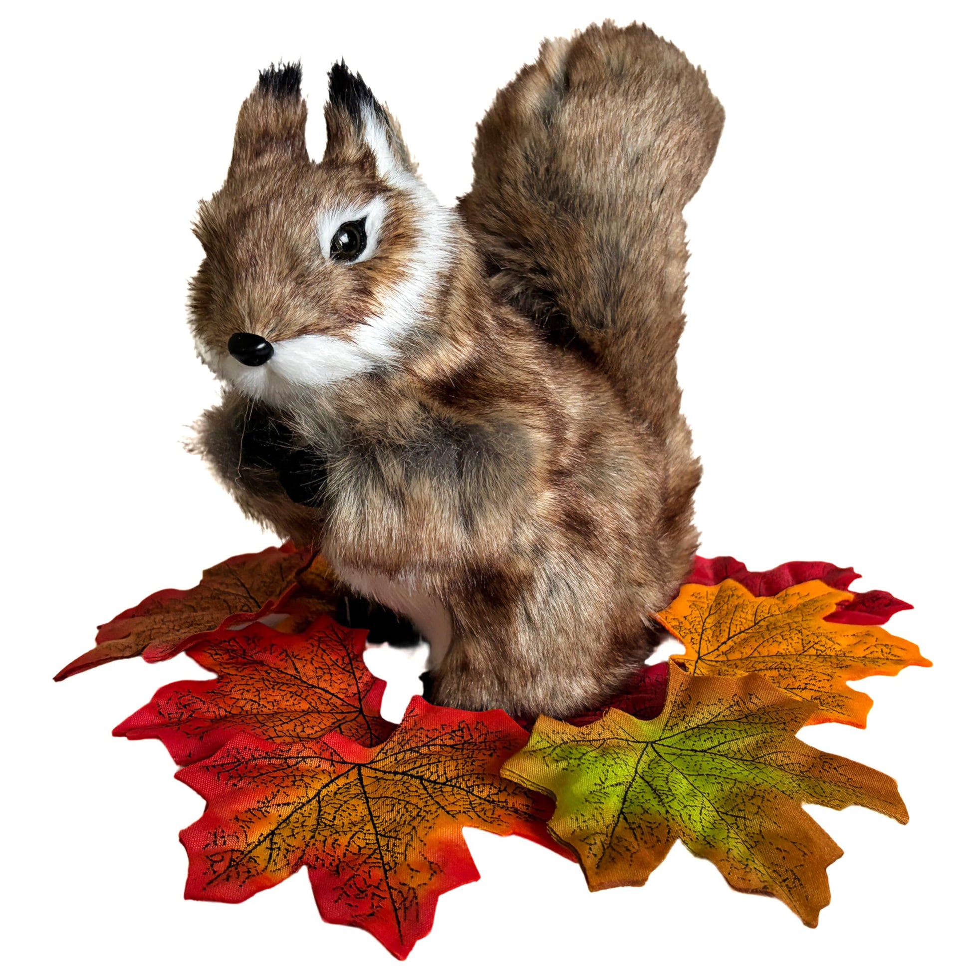 Basuo-9Q Realistic Squirrel Figurine - Lifelike Plush Tree Rodent